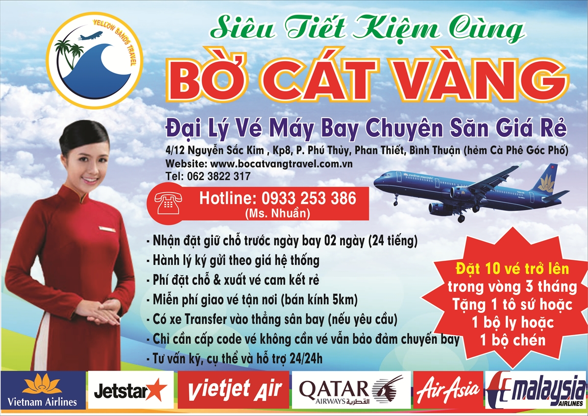  CÁC HÃNG VÉ MÁY BAY